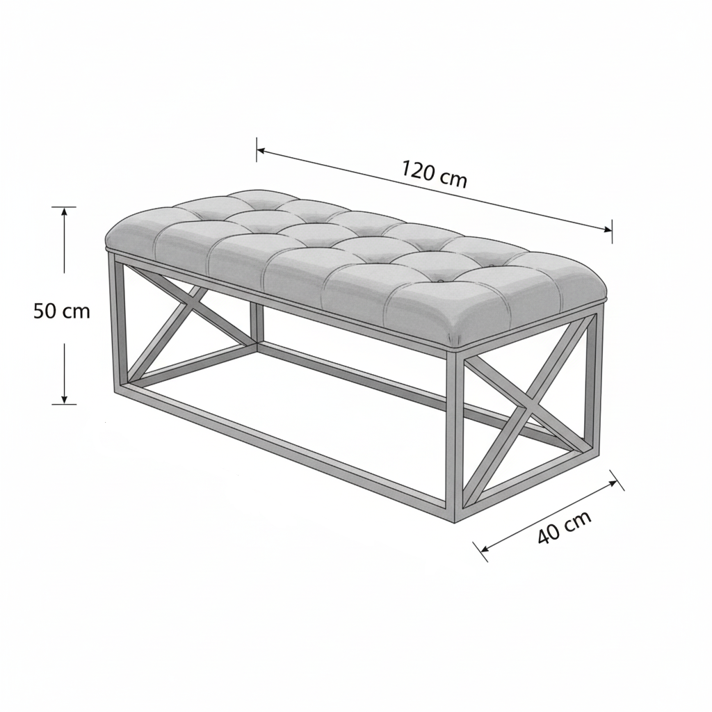 Banquet - Steel - Black - 120 ×40×50 cm - Cataloug