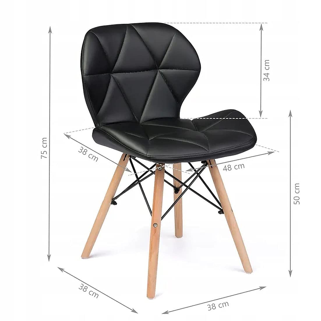 Leather chair 38 x 48 cm