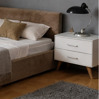 Full Teen Bed Room - MDF Wood - White & Brown