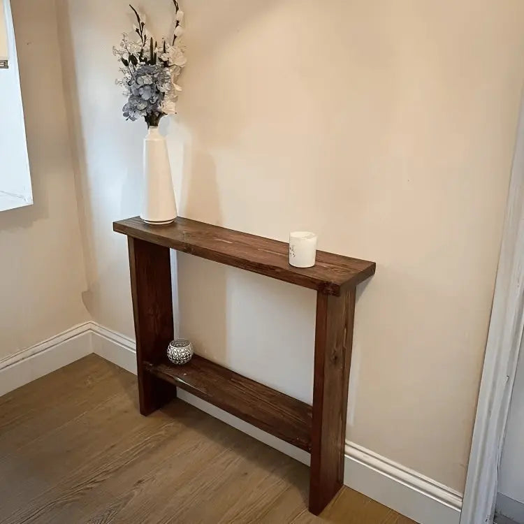 كونسول مع رف - MDF - بني - 100x20x95 سم