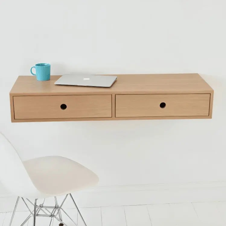 مكتب حائطي - لون خشبي - ١٠٠×٤٠×٢٠ سم