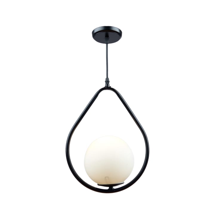 Chandelier - Metal & Glass - Black -20 x 90 cm