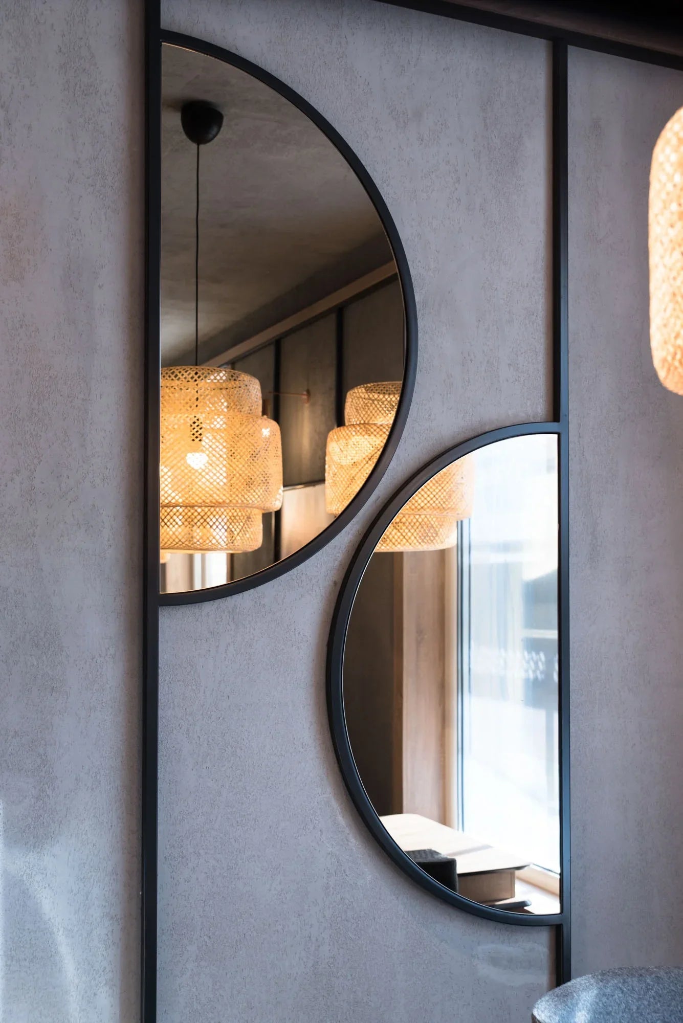 Mirror - Steel -Black - 60x140 cm