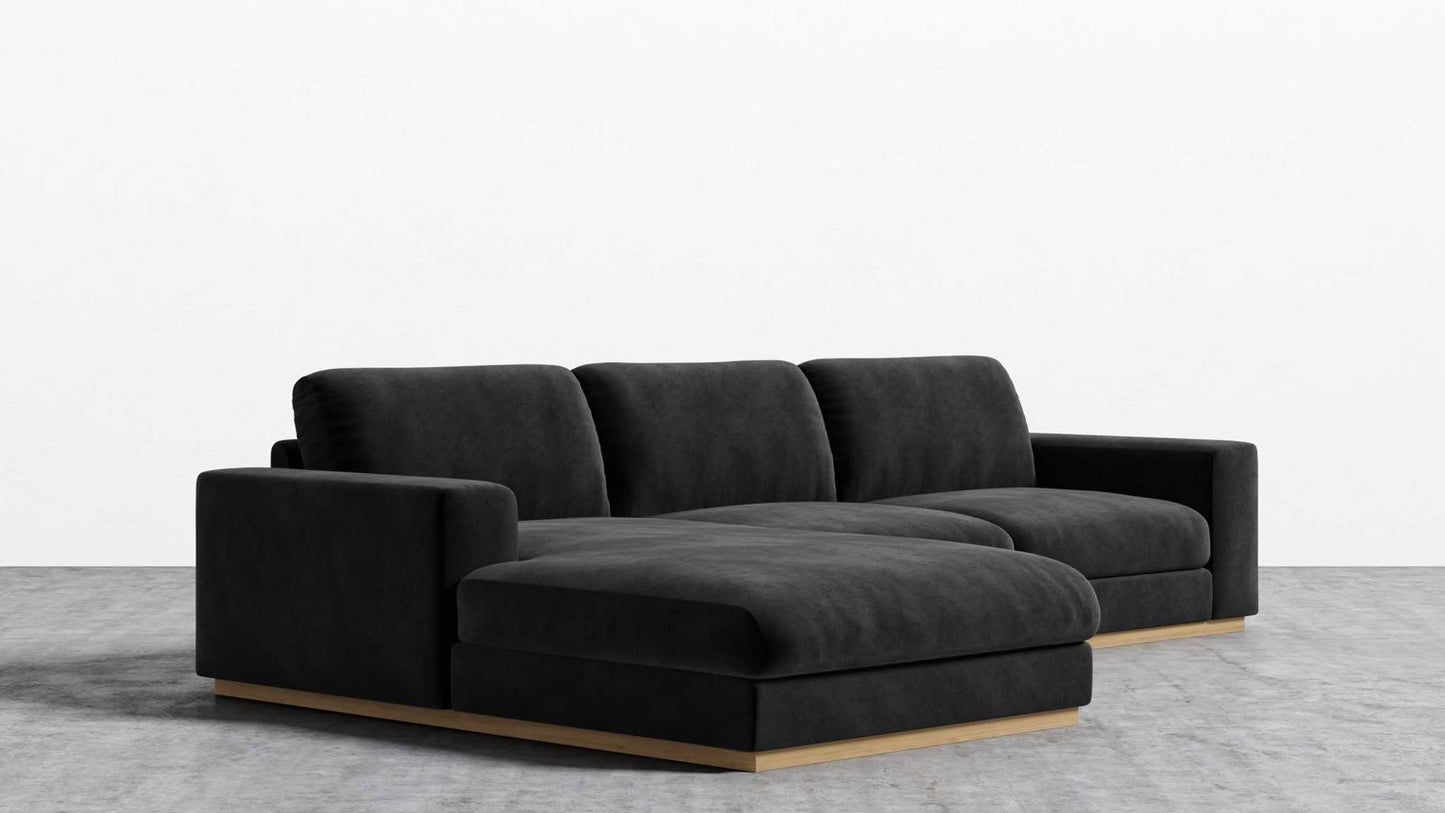 أريكة - خشب زان - مخمل - أسود - BW.SO.503.0019