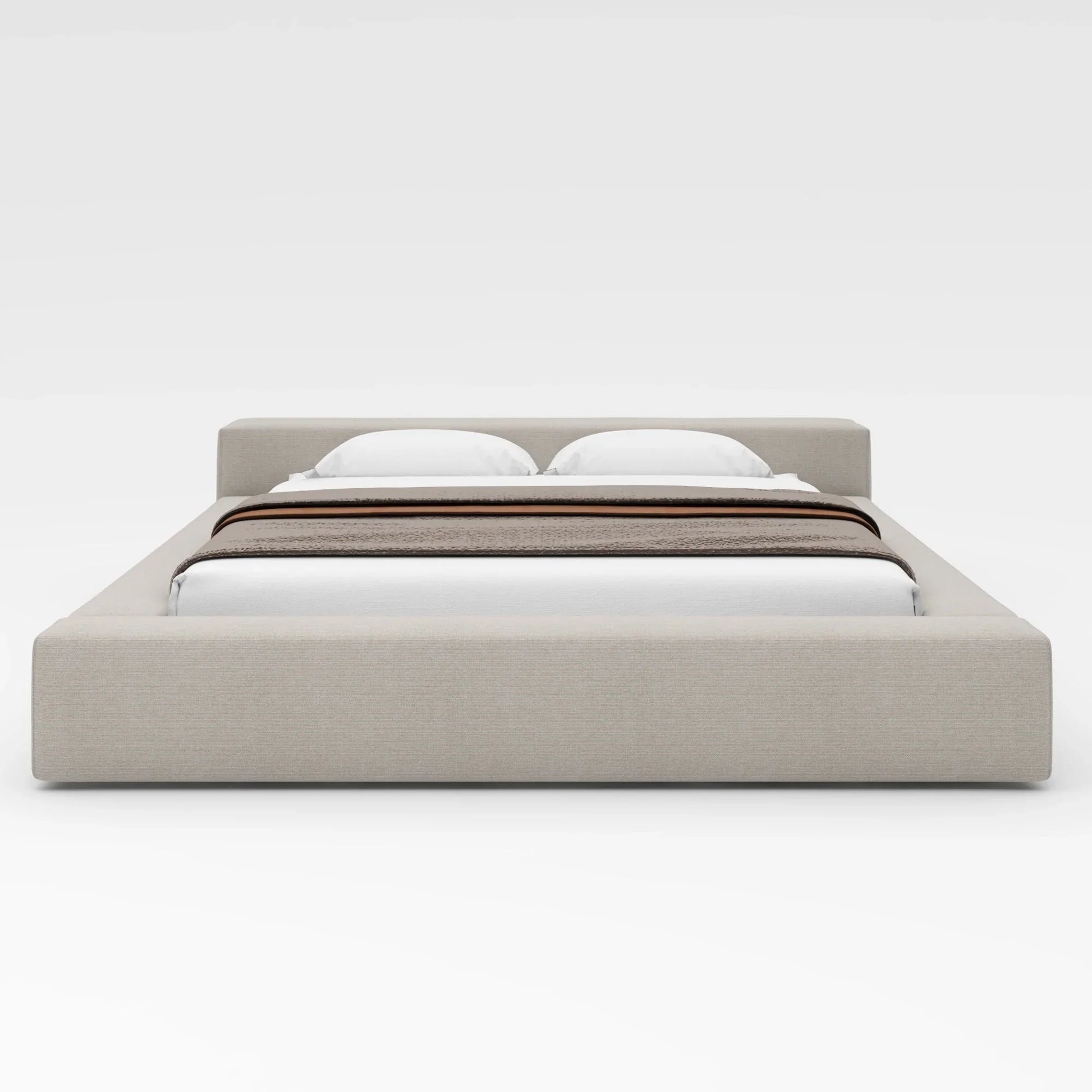 Bed - MDF - Linen - Beige - Cataloug