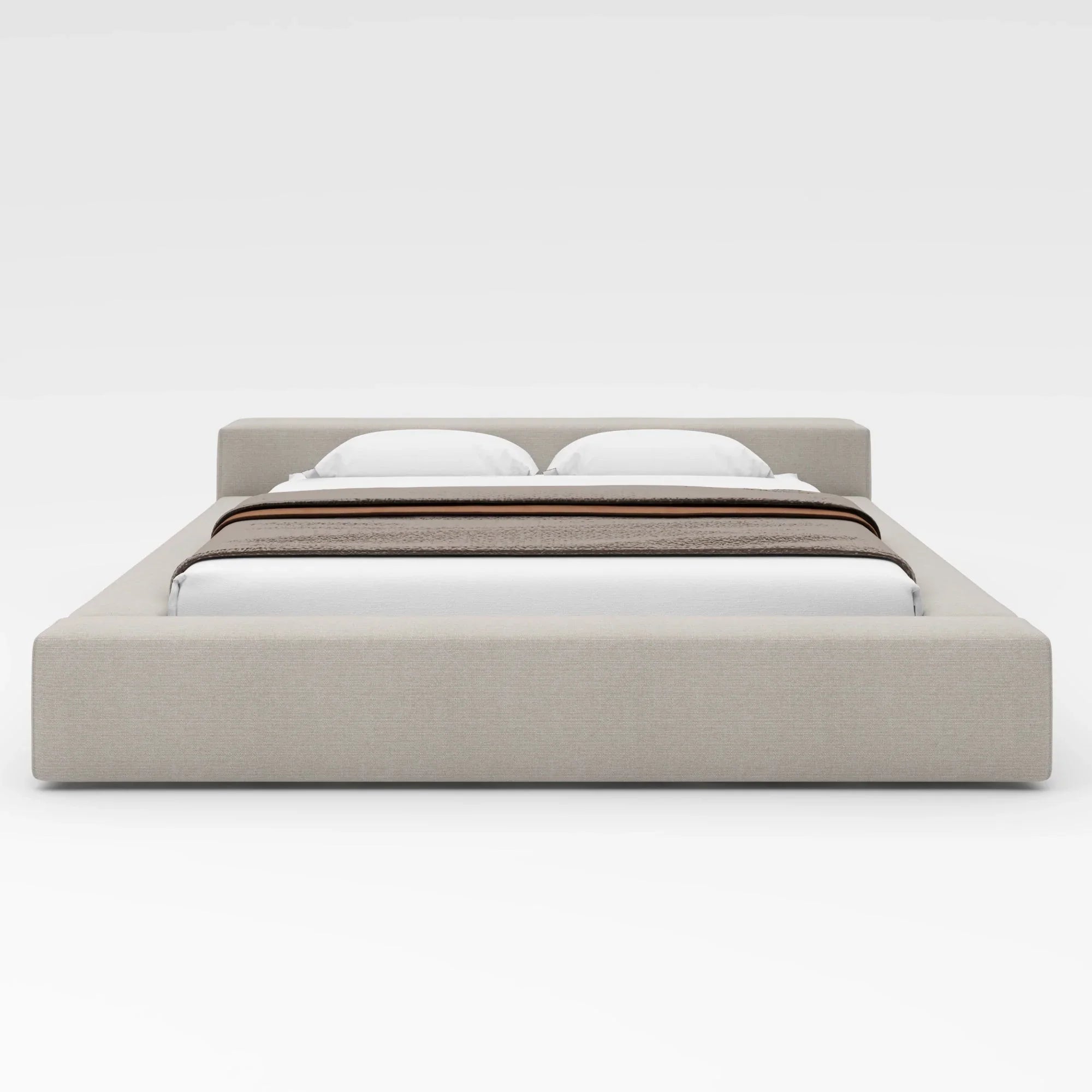 Bed - MDF - Linen - Beige - Cataloug
