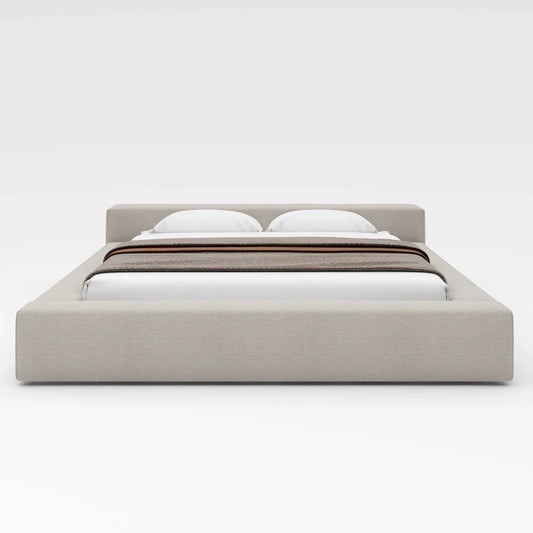 Bed - MDF - Linen - Beige - Cataloug