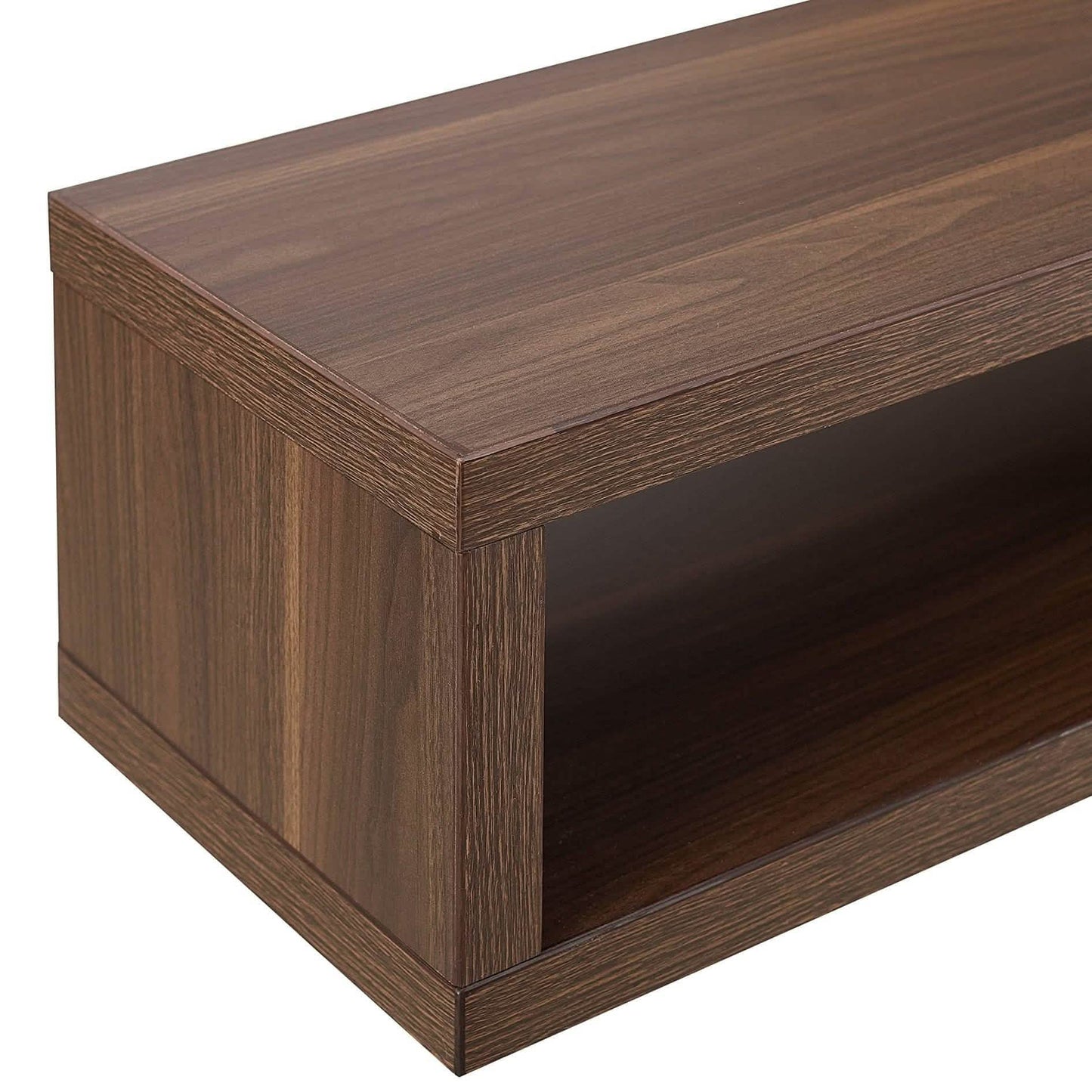 وحدة تلفزيون مثبتة على الحائط - لون بني غامق - 130×30×25 سم