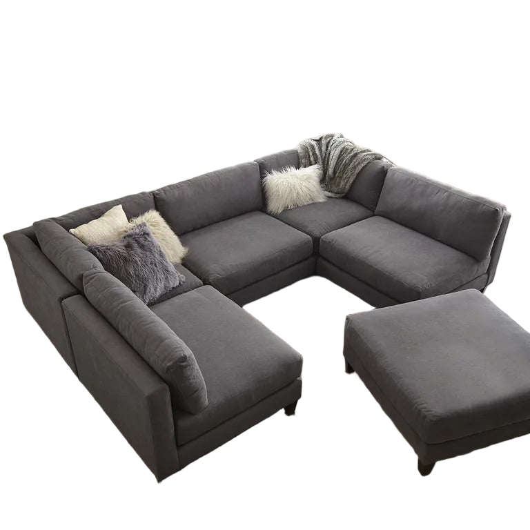 أريكة - خشب زان - كتان - رمادي غامق - BW.SO.503.0036