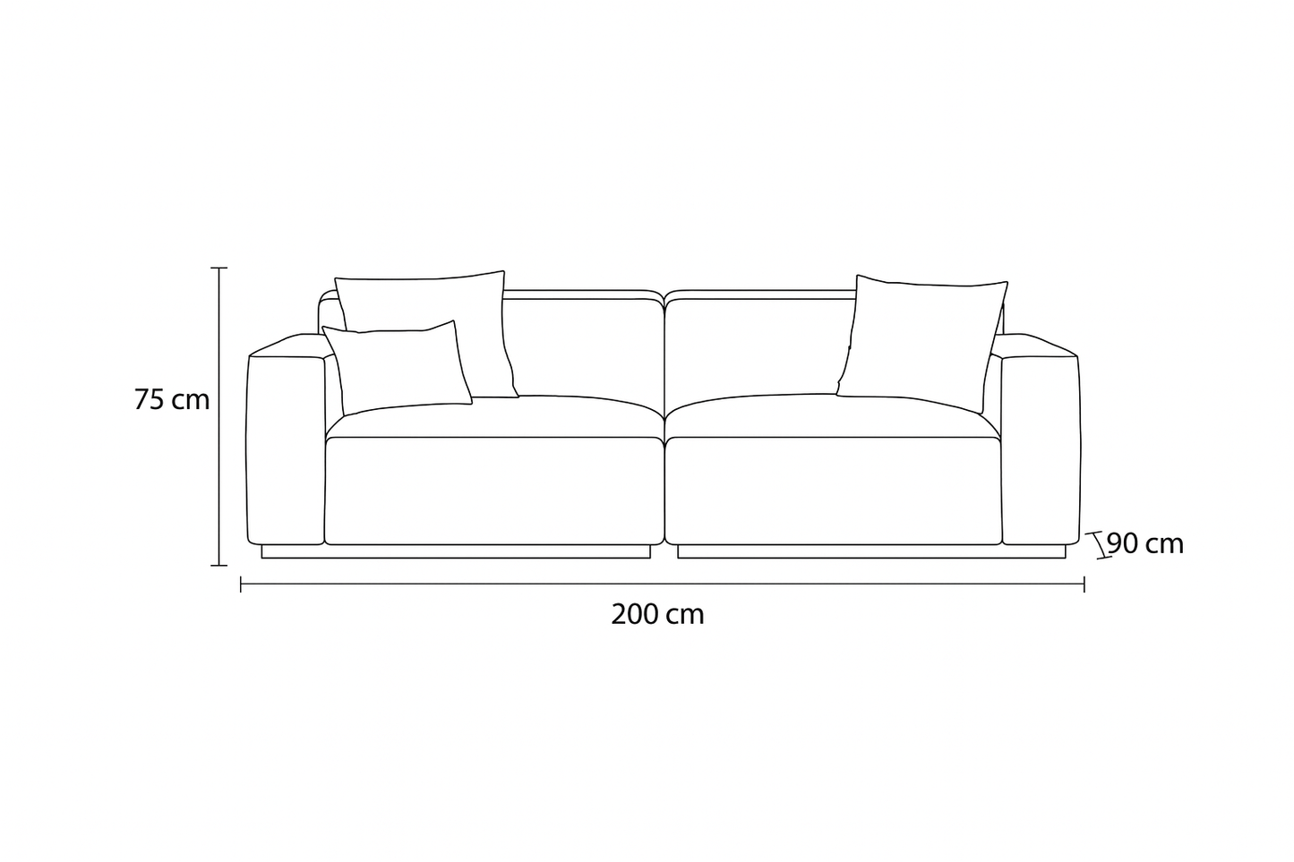 أريكة - خشب زان - كتان - رمادي فاتح - BW.SO.503.0001