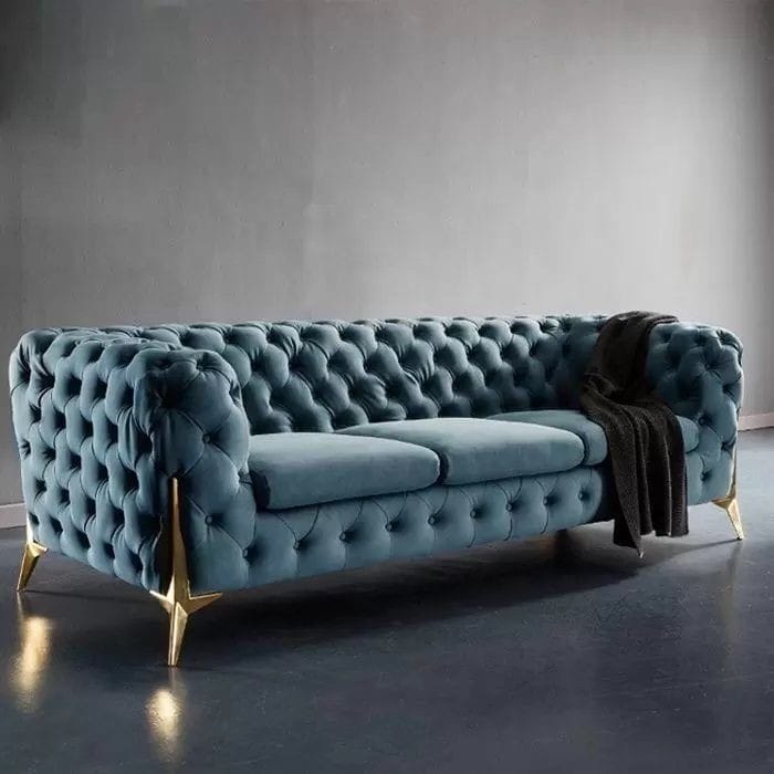 أريكة - خشب زان - مخمل - فيروزي - BW.SO.503.0006