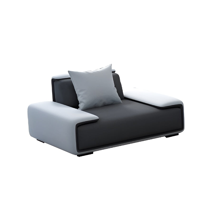 Reception Set of Beech Wood Linen Light Grey Sofa