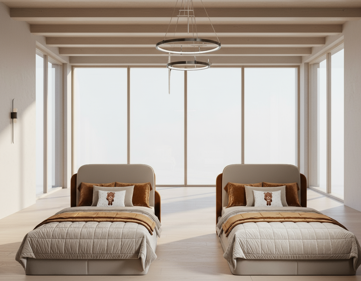 سرير - خشب ام دي اف- رمادي - متعدد المقاسات