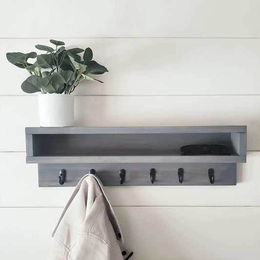 Wall mounted shelf - NW -Grey - 15x65x25 cm