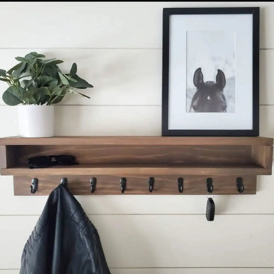 Wall mounted shelf - NW - Brown - 15x75x25 cm