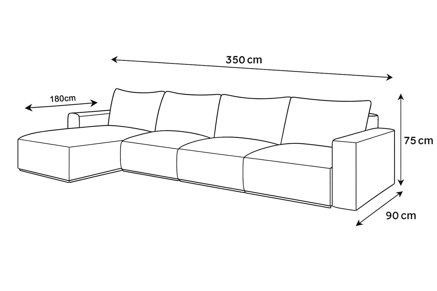 Sofa Beech Wood Linen Light Turquoise 350×180×90×75