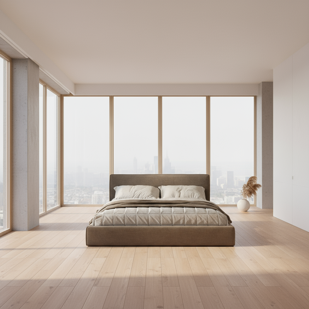 سرير - خشب ام دي اف- رمادي - متعدد المقاسات