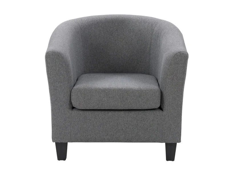 Arm Chair - Beech Wood - Linen Fabric - Grey - 80x80x80 cm - Cataloug