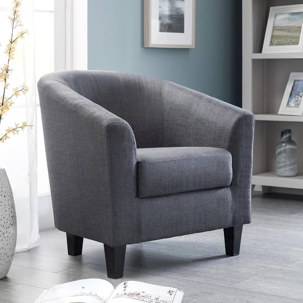 Arm Chair - Beech Wood - Linen Fabric - Grey - 80x80x80 cm - Cataloug