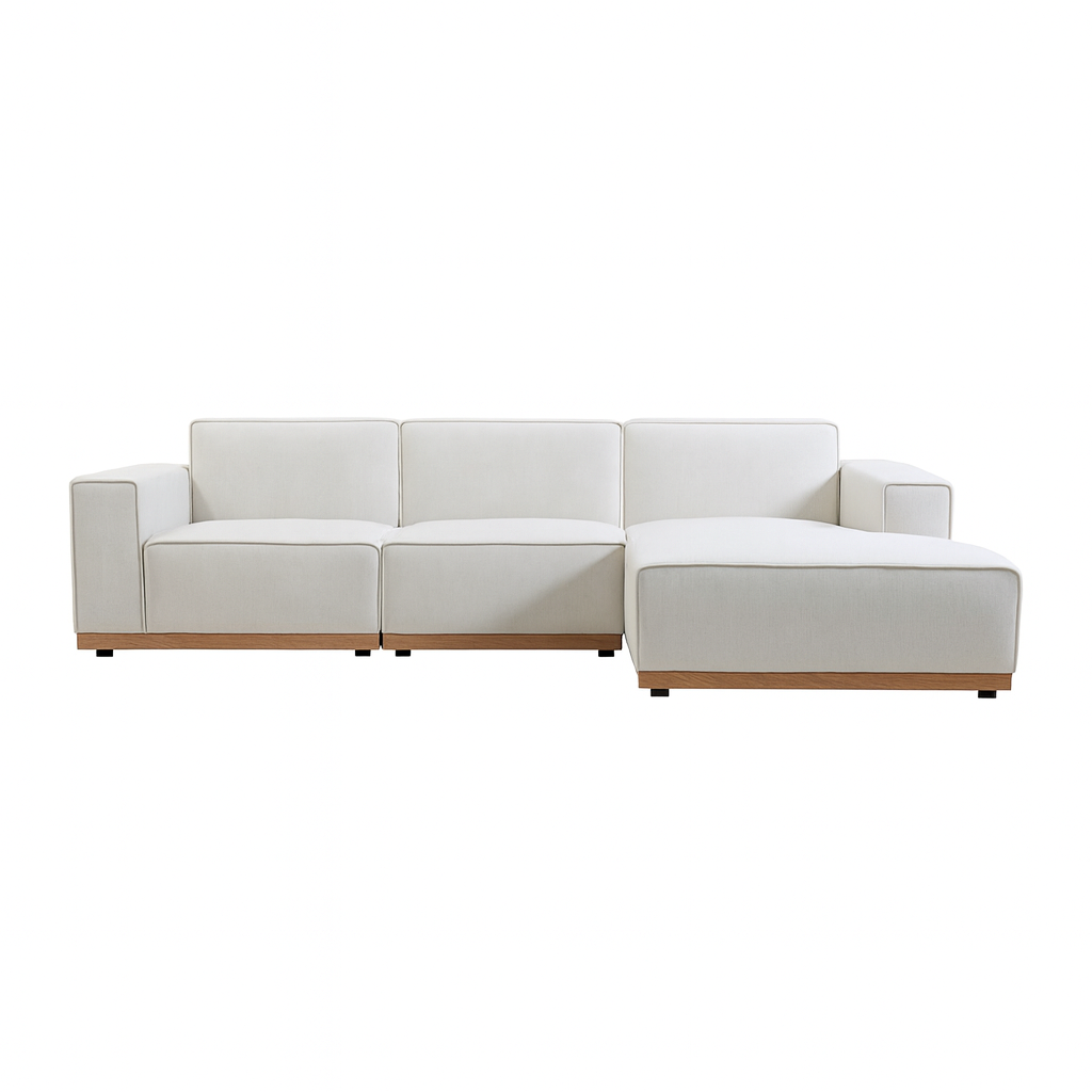 أريكة - خشب زان - كتان - أبيض - BW.SO.503.0043