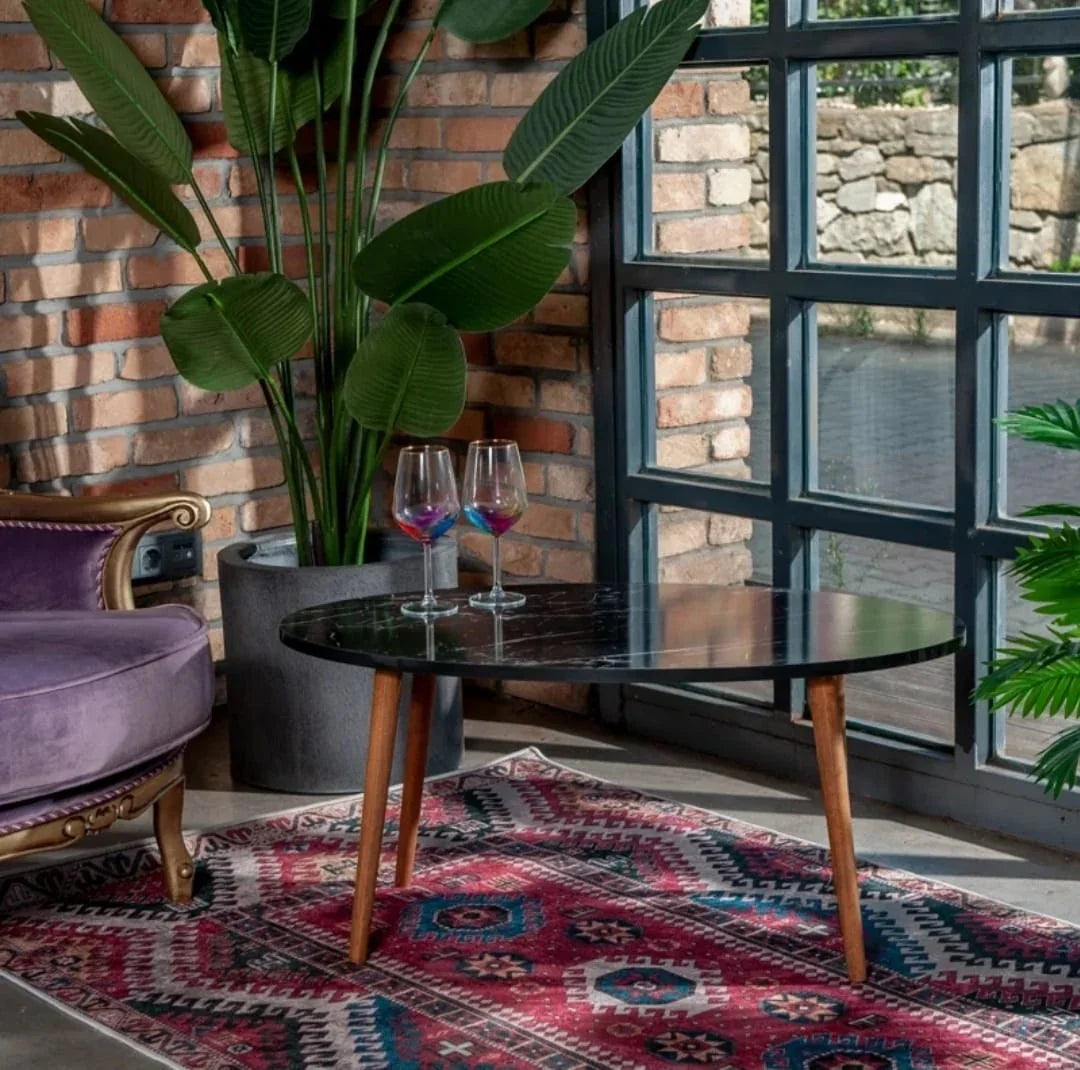 90 cm black - oval table - Cataloug