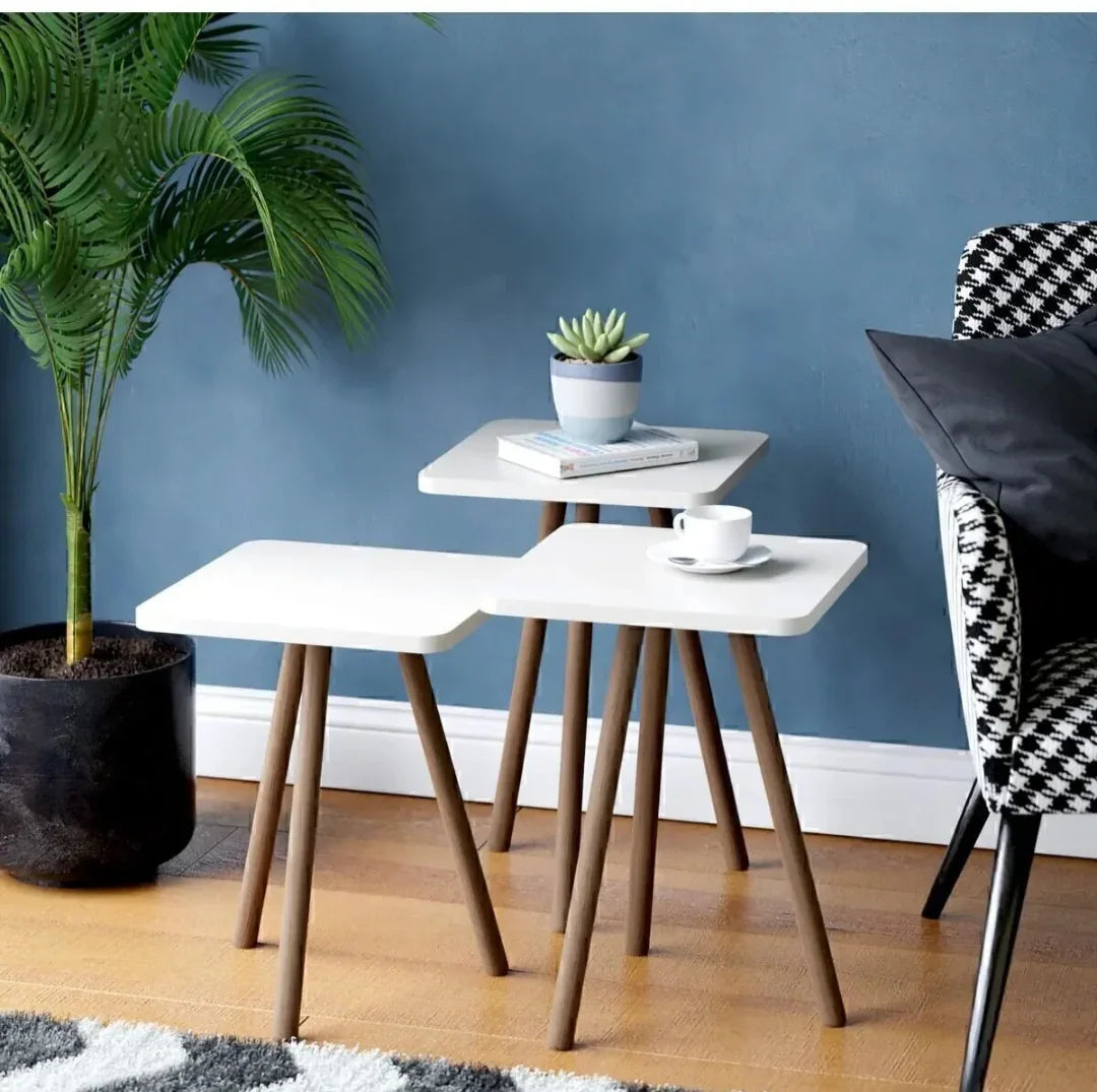 White side table set - 36 cm - Cataloug