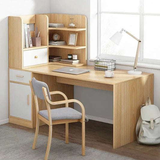 Desk - MDF Wood - Beige & White - 120x60x125 cm - Cataloug