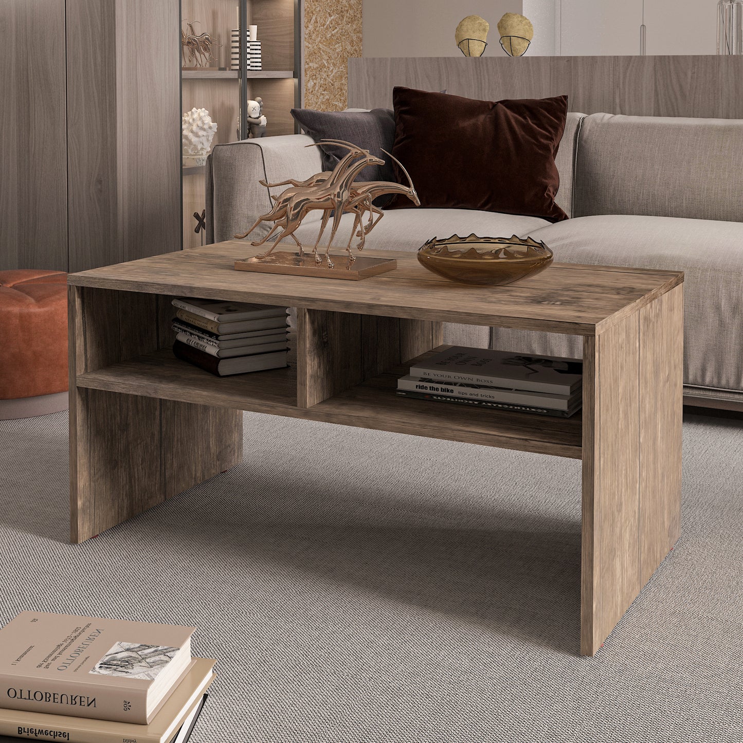 Coffee Table - MDF - Multi Color - 90x50x45 cm