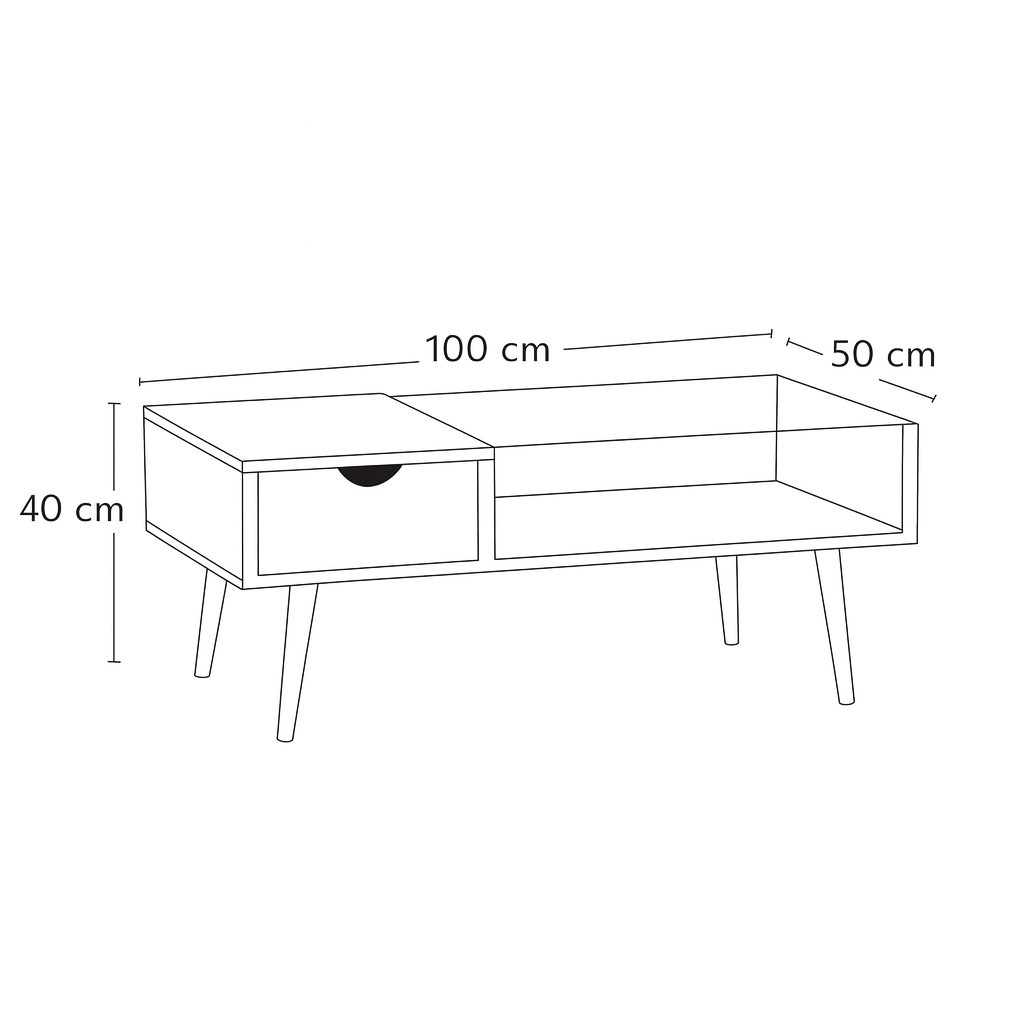 ترابيزة قهوة 100x50x40