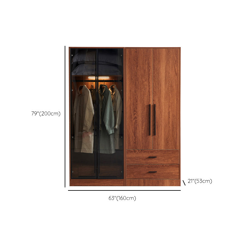 دريسنج - خشب MDF - بني - 160x53x200 سم