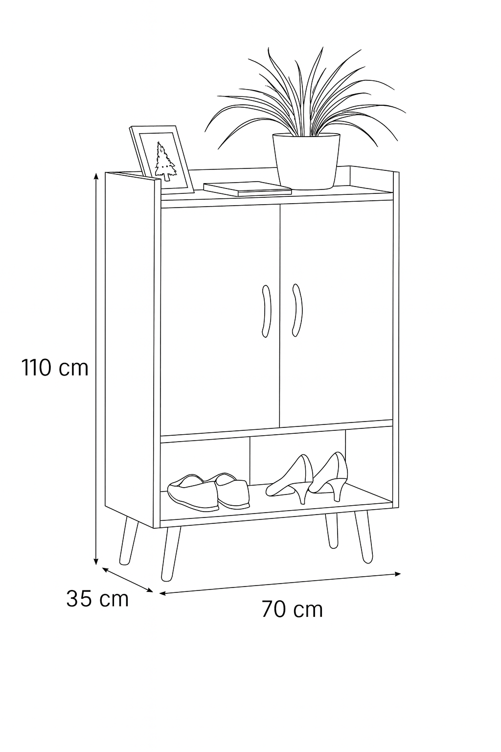 Shoe Rack 70x35x110