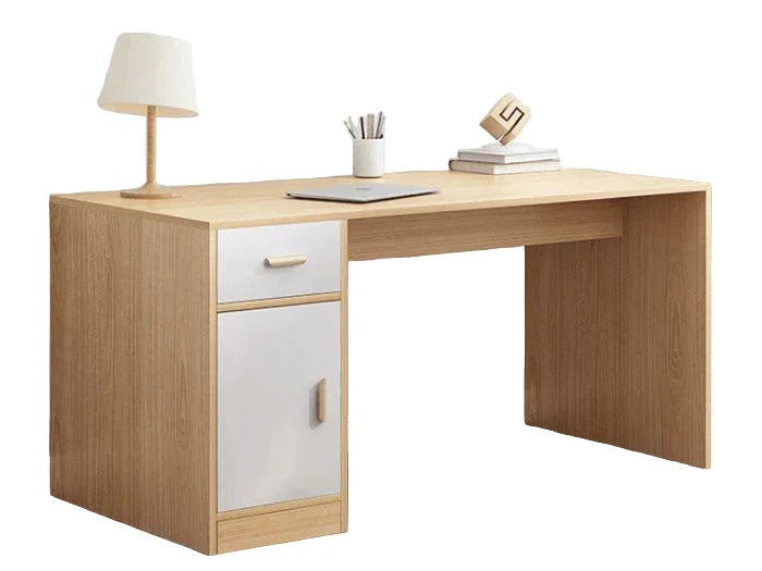 Desk - MDF Wood - Beige & White - 100x50x75 cm - Cataloug