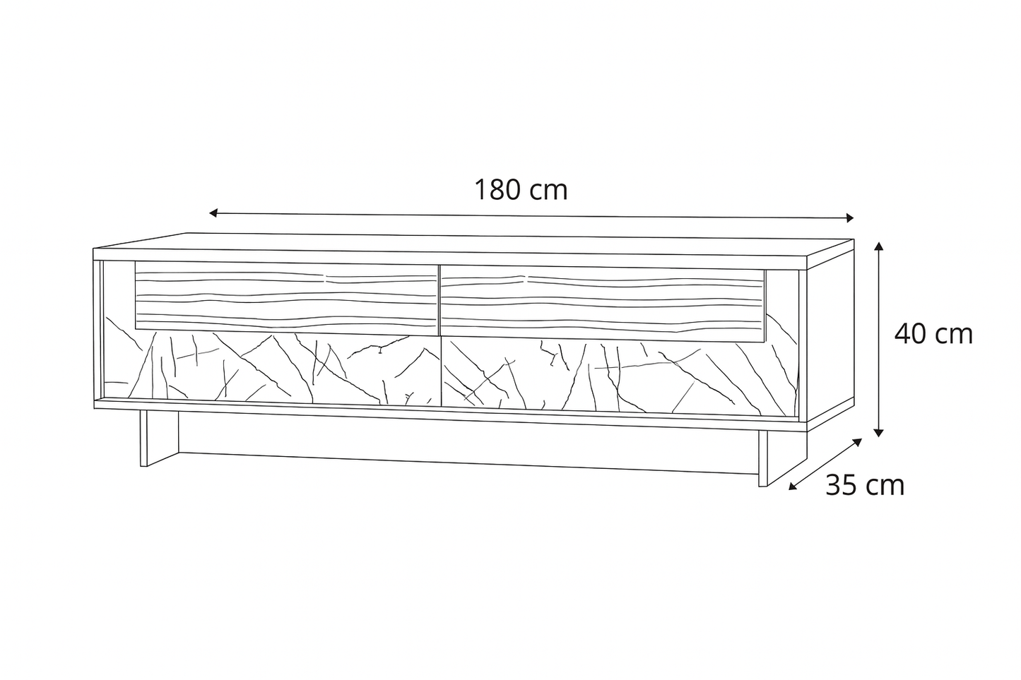 TV table 180x35x40