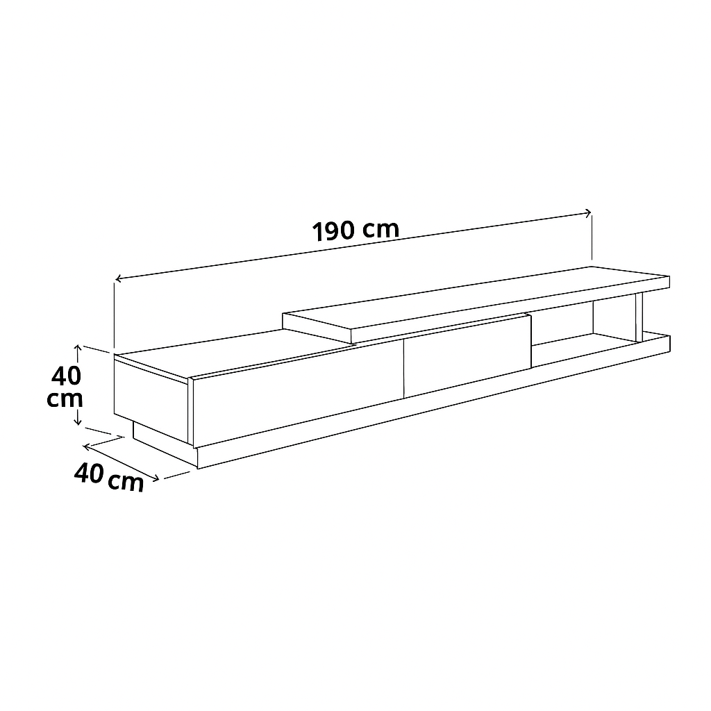 TV table 190x40x40