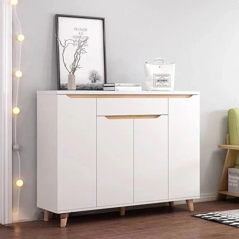 Shoe Rack - MDF wood - White - 140x35x110 cm - Cataloug