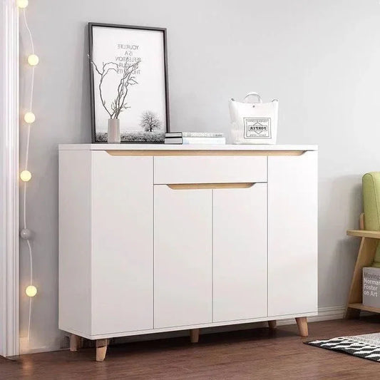 Shoe Rack - MDF wood - White - 140x35x110 cm - Cataloug