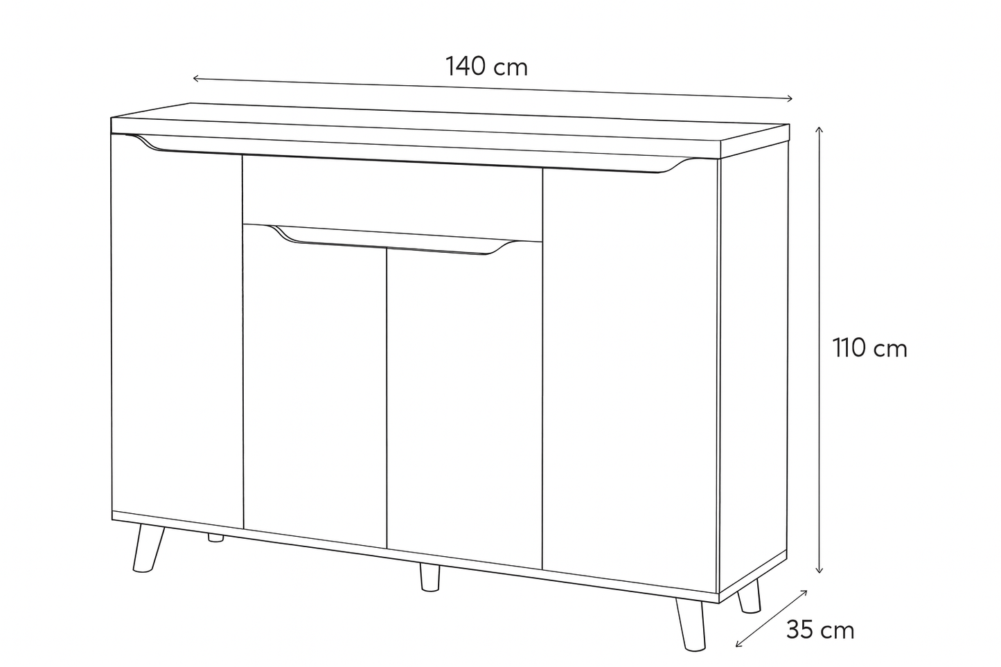 Shoe Rack 140x35x110