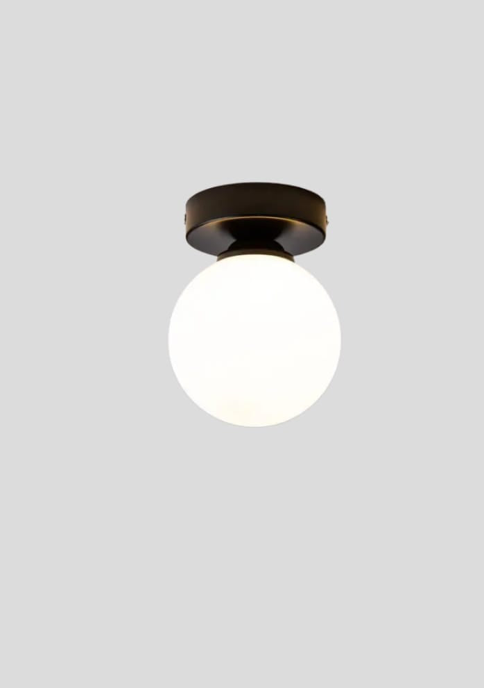 Chandelier - Metal & Glass - Black - 15 x 18 cm