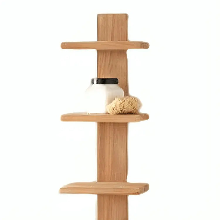 Wall mounted shelf - NW -Wooden color -25x12.5x90 cm