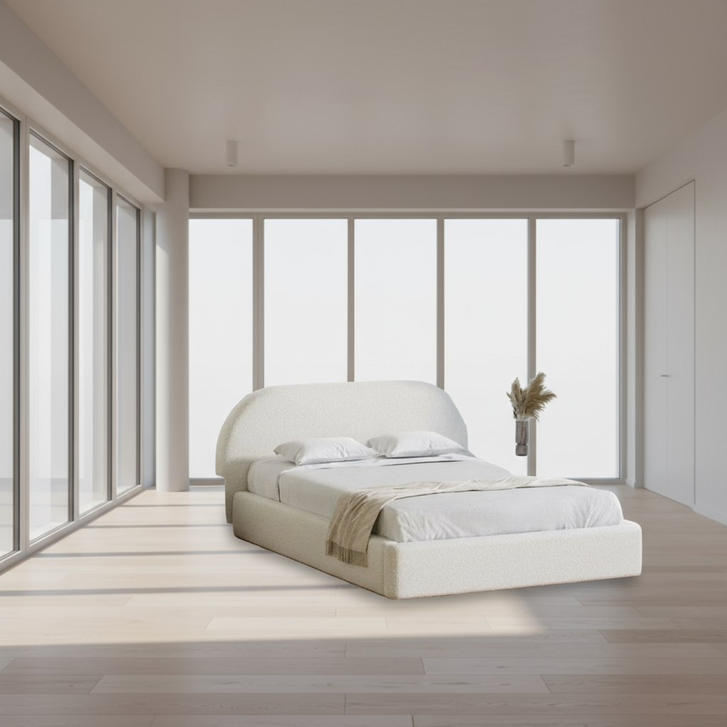 سرير - خشب MDF - أبيض - متعدد المقاسات