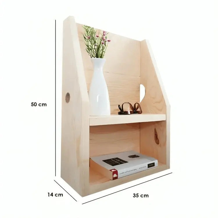 Wall mounted shelf unit- NW - Beige -35x14x65 cm