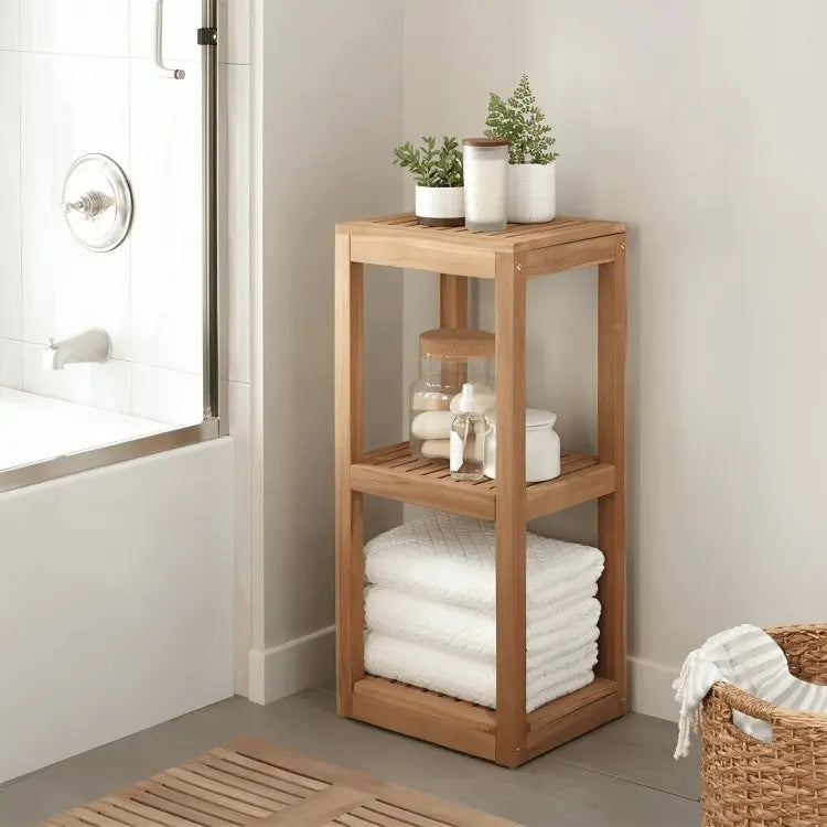 Shelf unit - NW - Wooden color - 36x31x85 cm