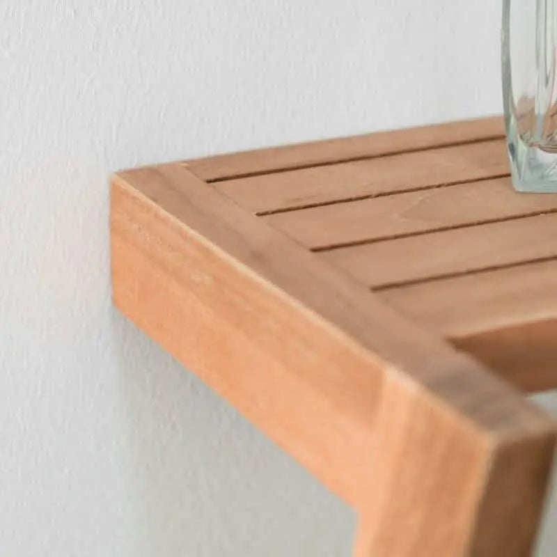 Hanger stand with shelf - NW - Wooden color - 40x18x90 cm