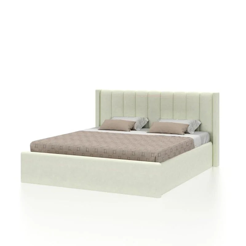 Bed - MDF - Linen - Beige - 140 CM - Cataloug