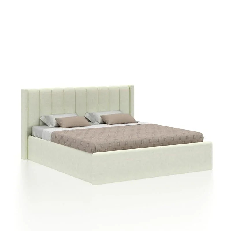 Bed - MDF - Linen - Beige - 140 CM - Cataloug