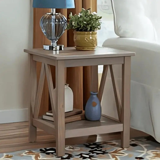side Table with shelf 45*35*55 ?? - ROD239 - Homix