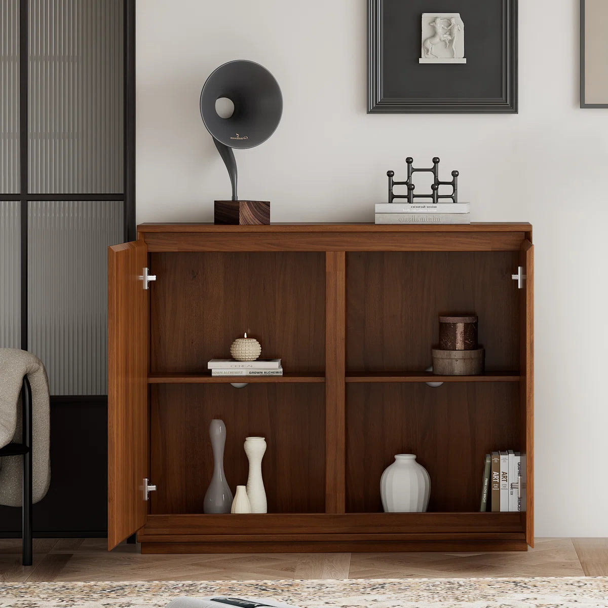 Buffet - MDF Wood - Brown - 85x30x90 cm