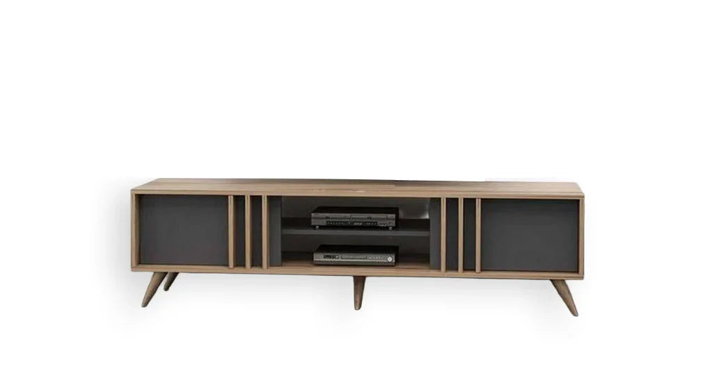 TV Unit - MDF Wood - Beige & Grey - 180x35x48 cm - Cataloug