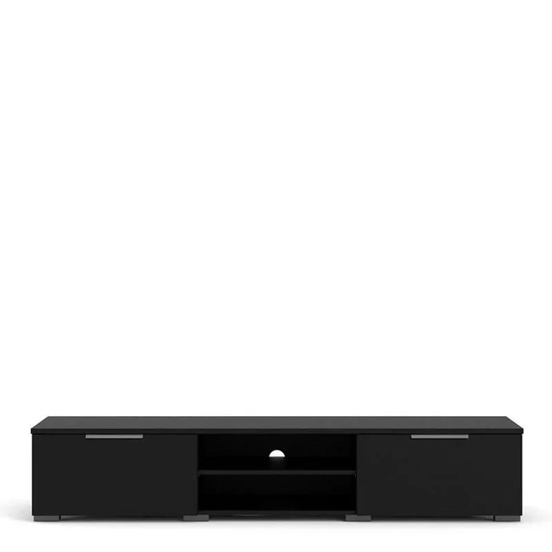 TV Unit - MDF Wood - Black - 160x30x40 cm - Cataloug