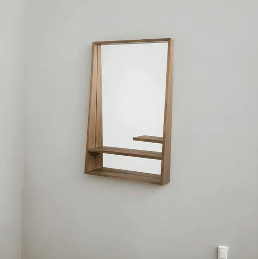 مرآة - لون خشبي - 50x11x90x سم